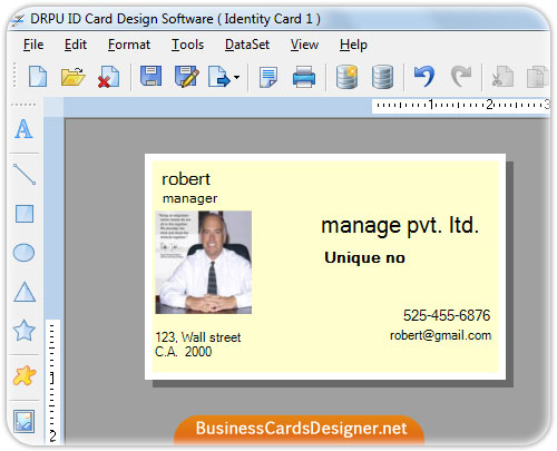 Screenshot of ID Card Designer 8.2.0.1