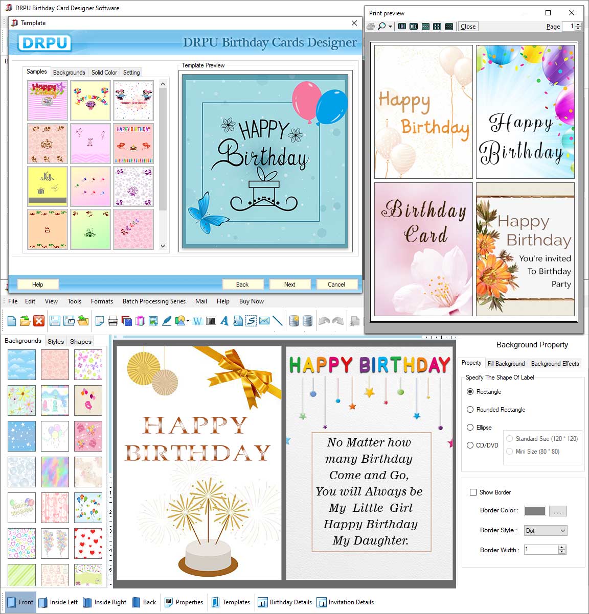 Windows 7 Birthday Card Designing 9.2.0.1 full