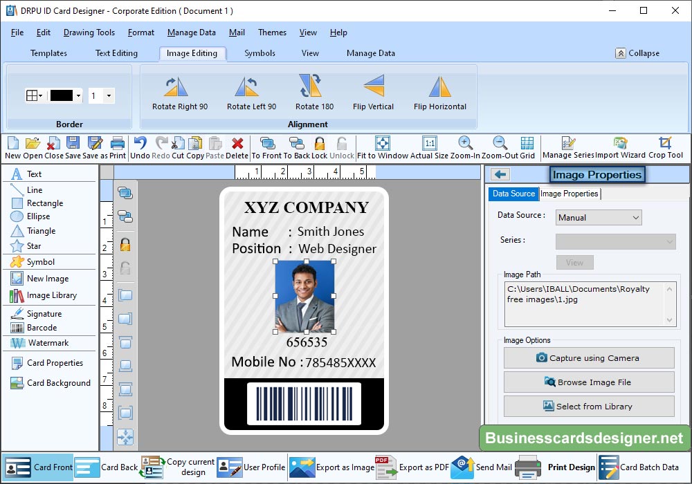 ID Card Designer - Corporate Edition Screenshot