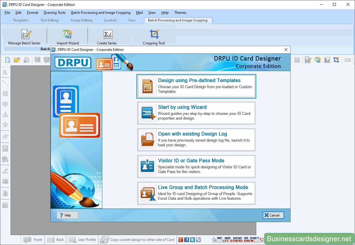 Choose any one module ID Card Designer - Corporate Edition