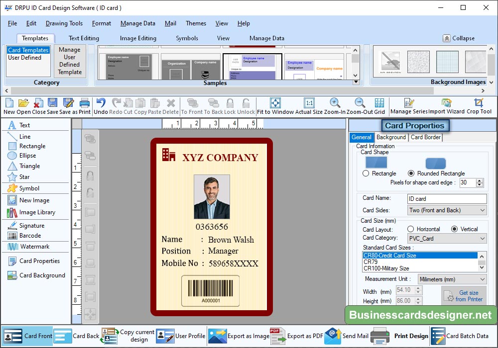 ID Cards Designer Software Screenshot