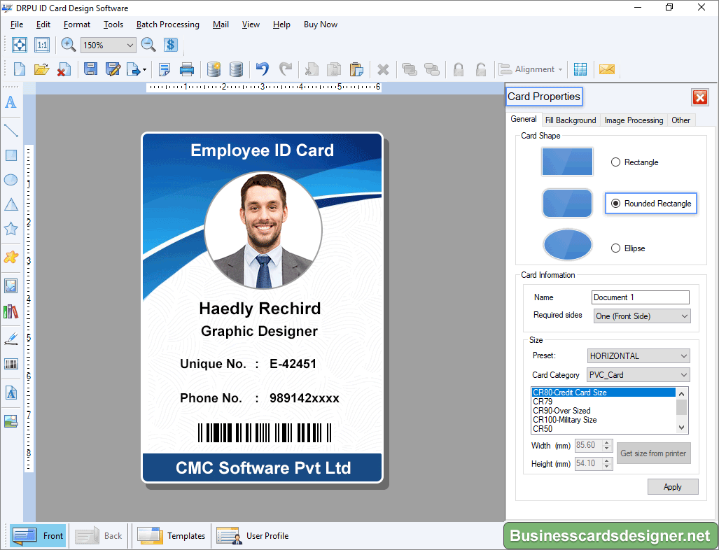 ID cards designer software design id cards student identity card maker