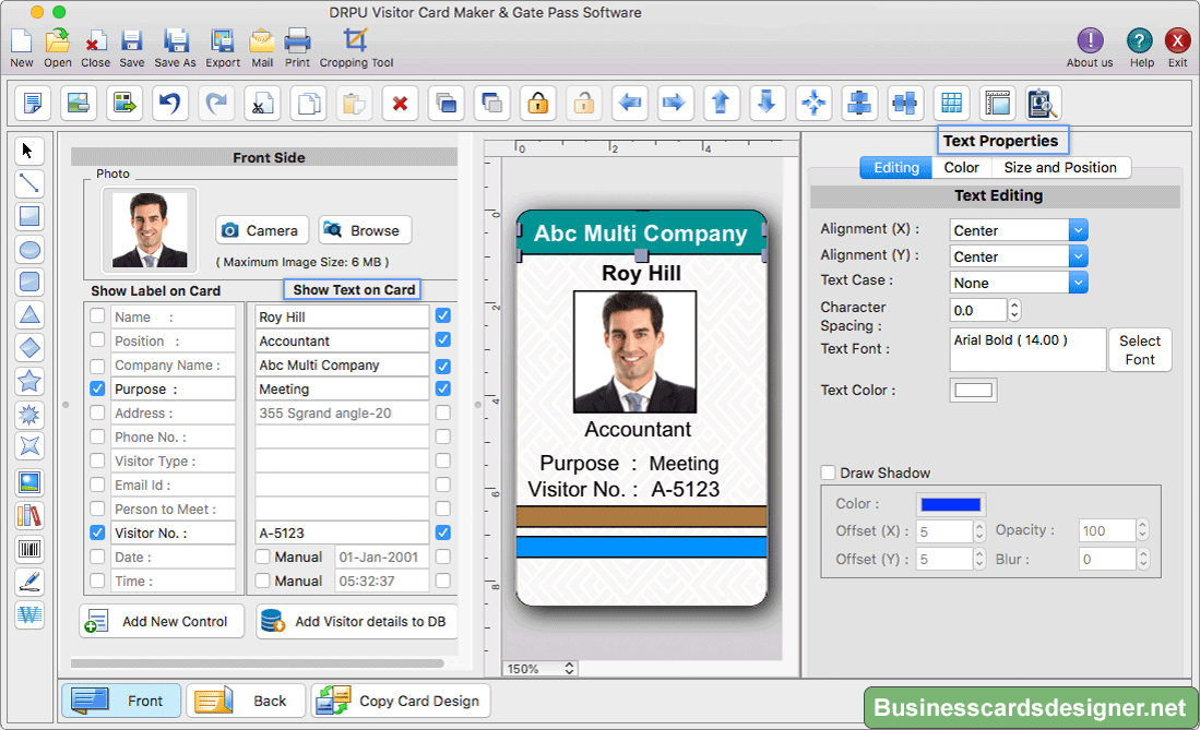 Mac Gate Pass ID Cards Maker Software Screenshot