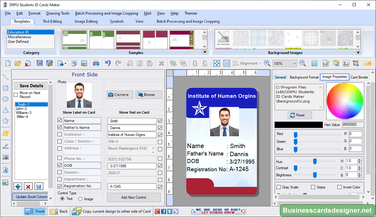Student ID Cards Designer Software
