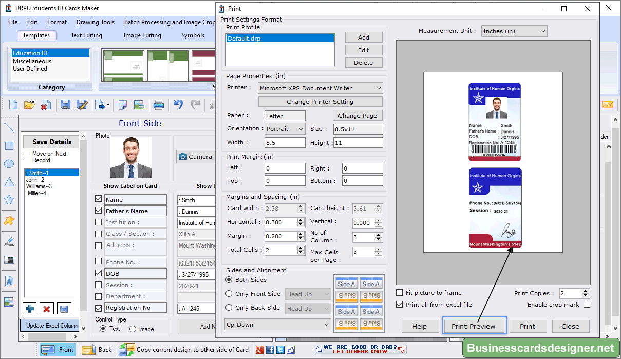 Student ID Card Maker tool